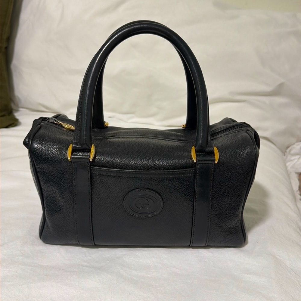 Vintage Gucci Black Boston bag